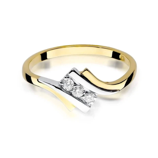 Gold Ring 585 mit Diamant Diamant Diamant 0.09ct