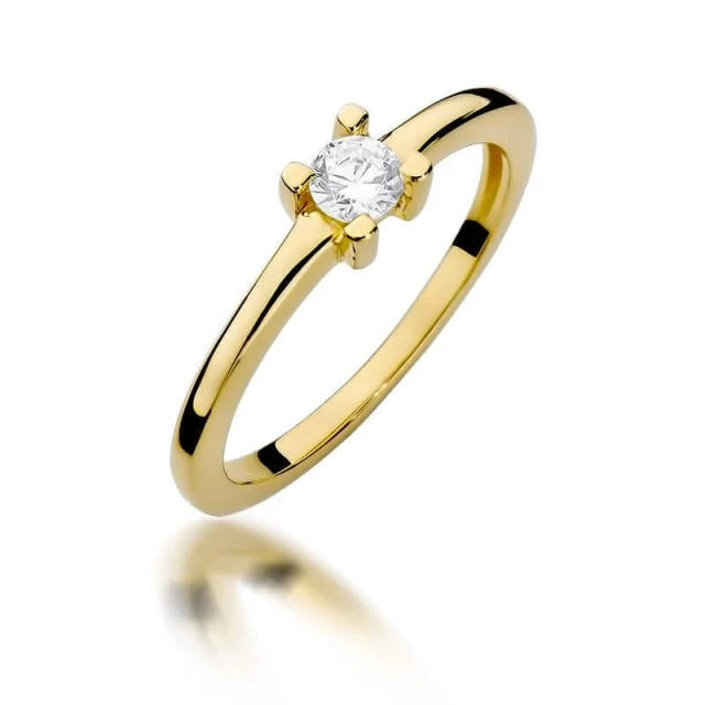 Gold Ring 585 mit Diamant Diamant Diamant 0.23ct