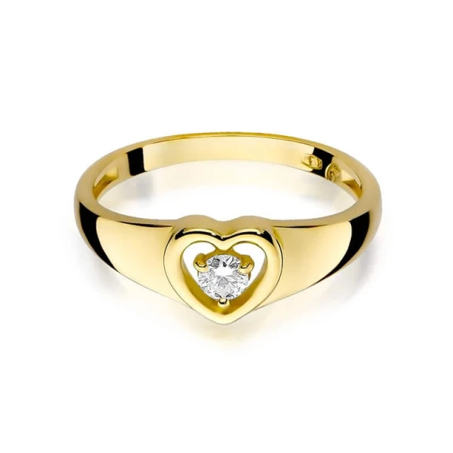 Gold Ring 585 mit Diamant Diamant Diamant 0.10ct