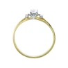 Delikatny zaręczynowy pierścionek cyrkonie 585