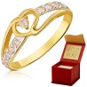 Gold Ring Interwoven HEART 585 P3.1535P | ergold