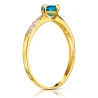 Zaręczynowy pierścionek złoty z turkusowym kamieniem P3.1545t | ERgold