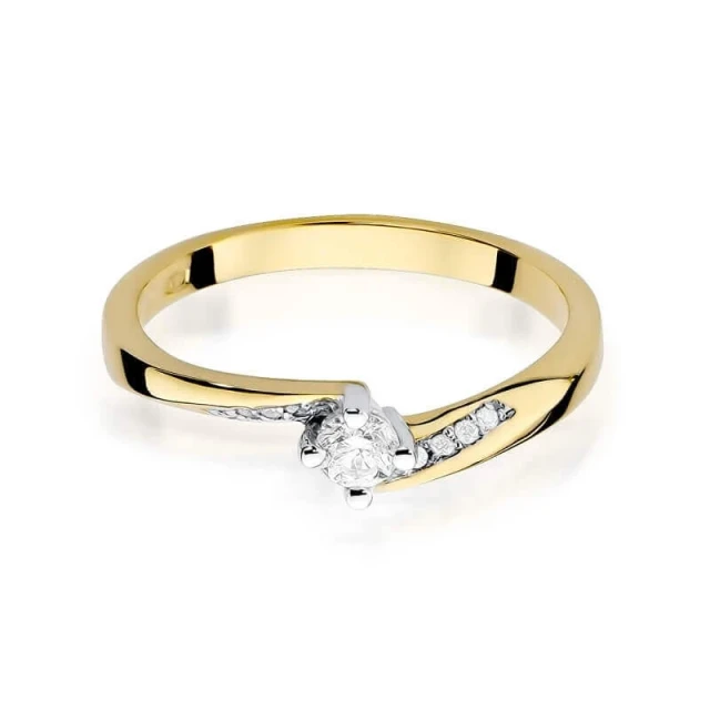 Gold Ring 585 mit Diamant Diamant Diamant 0.19ct