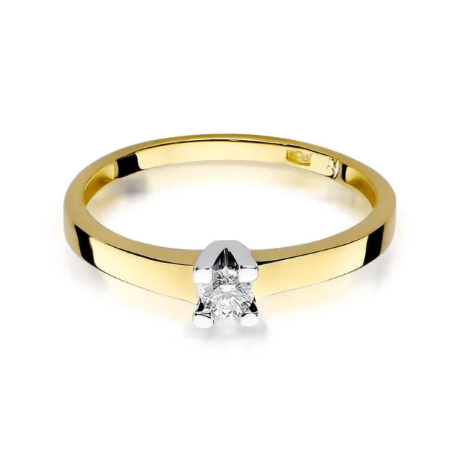 Gold Ring 585 mit Diamant Diamant Diamant 0.12ct