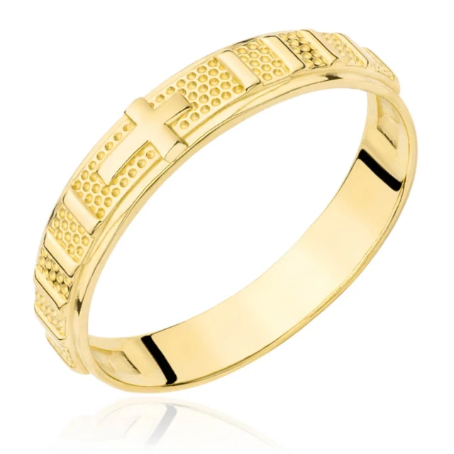 Goldring mit Zirkonia SQUARE