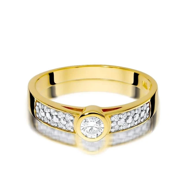 Gold Ring 585 mit Diamant Diamant Diamant 0.15ct