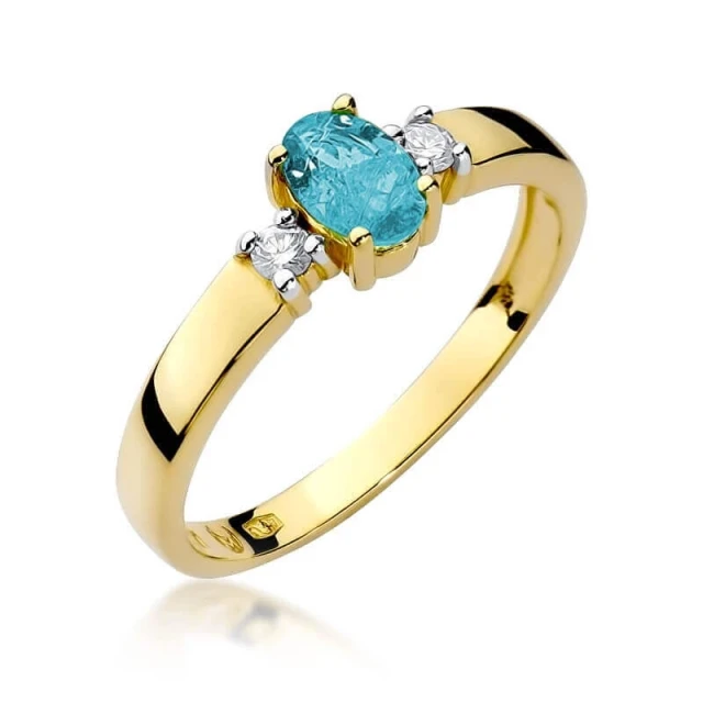 Goldring 585 mit Diamanttopaz 0,50ct