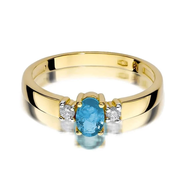 Goldring 585 mit Diamanttopaz 0,50ct