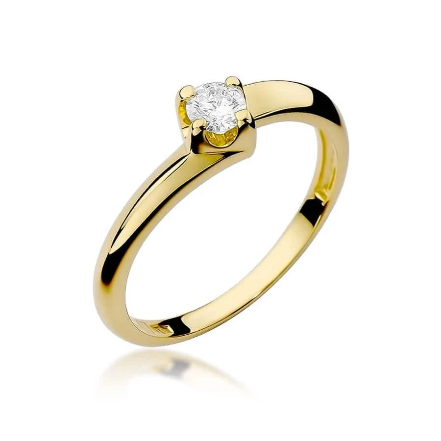 Złoty pierścionek z diamentem EY-161 0,20ct