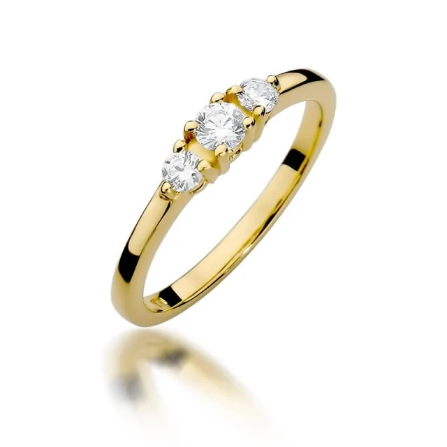Gold Ring 585 mit Diamant Diamant Diamant 0.33ct
