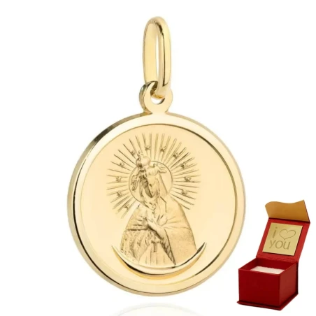 Medalik złoty Matka Boska Ostrobramska