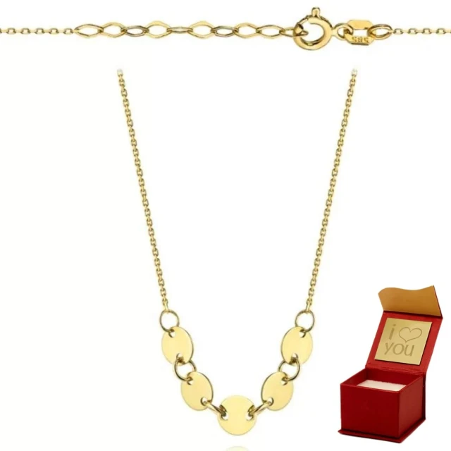 Halskette mit fünf vollen Goldkreisen