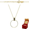⭐ Promi-Halskette - ein Kreis und schwarze Steine in einem Rechteck ♥ Ergold