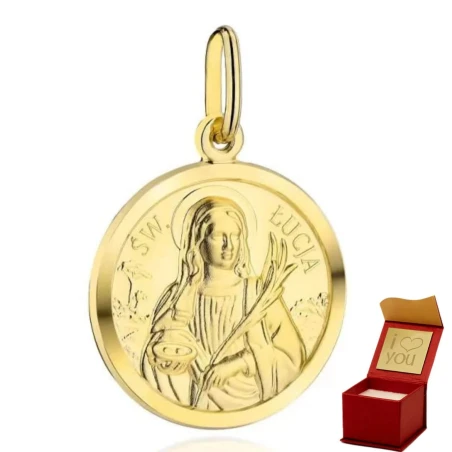Medalik złoty święta Łucja