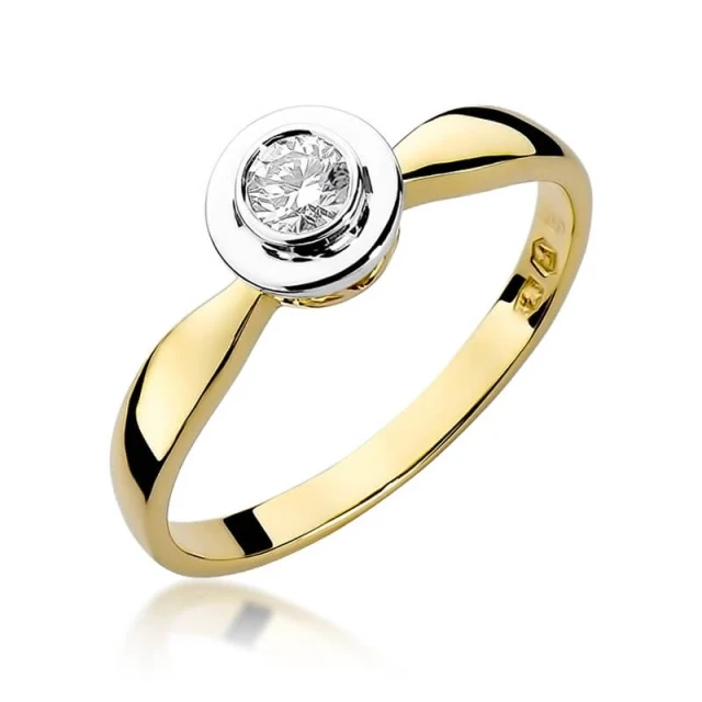 Gold Ring 585 mit Diamant Diamant Diamant 0.15ct