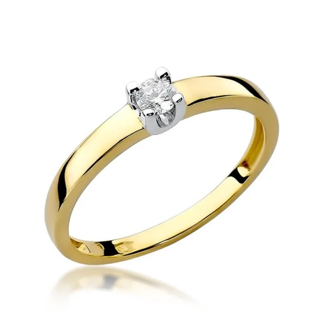 Gold Ring 585 mit Diamant Diamant Diamant 0.10ct