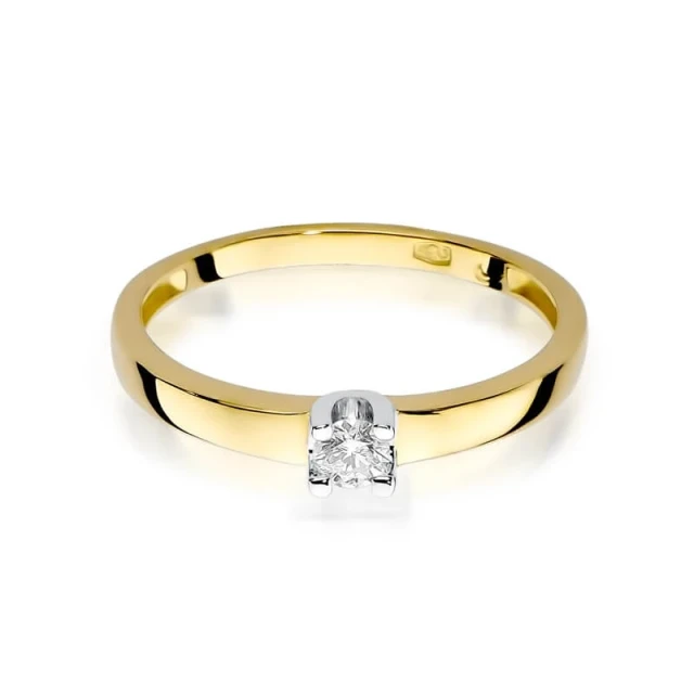 Gold Ring 585 mit Diamant Diamant Diamant 0.10ct