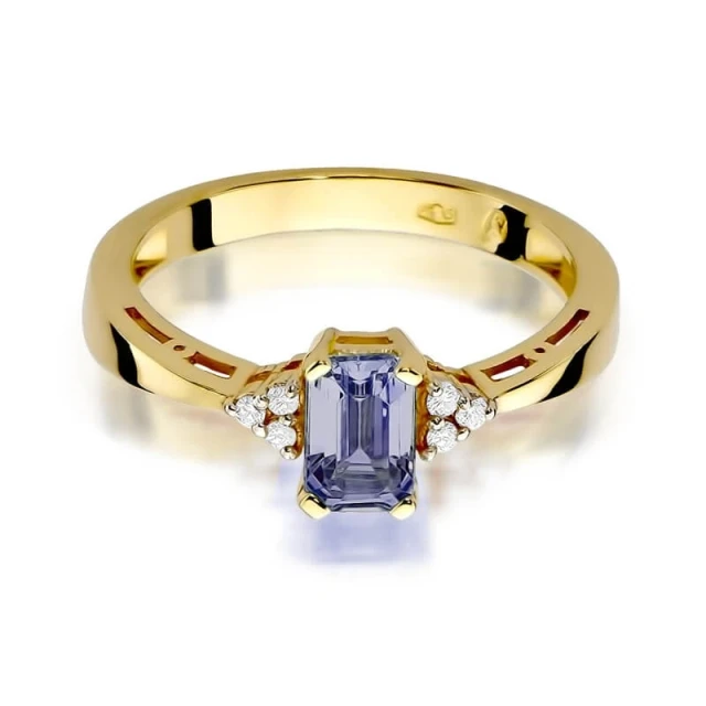 Goldring 585 mit Diamant-Amethyst 0,50ct