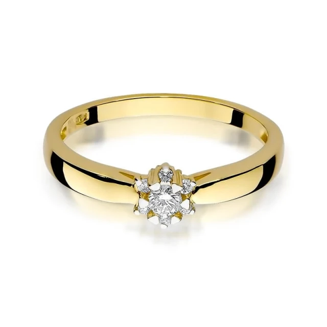 Gold Ring 585 mit Diamant Diamant Diamant 0.15ct