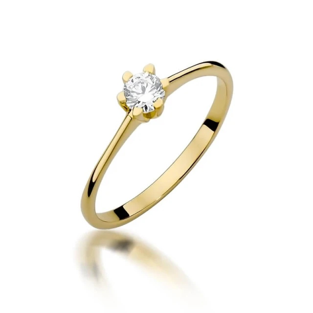 Gold Ring 585 mit Diamant Diamant Diamant 0.23ct