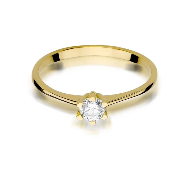 Gold Ring 585 mit Diamant Diamant Diamant 0.23ct