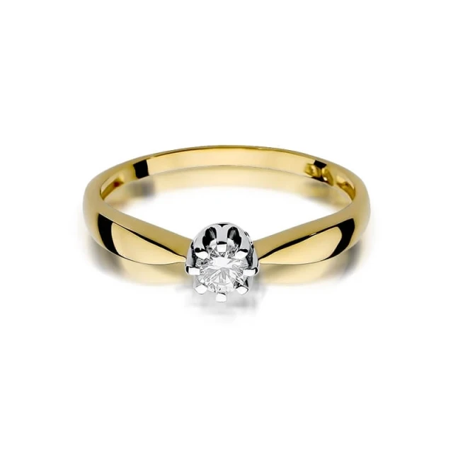 Gold Ring 585 mit Diamant Diamant Diamant 0.15ct