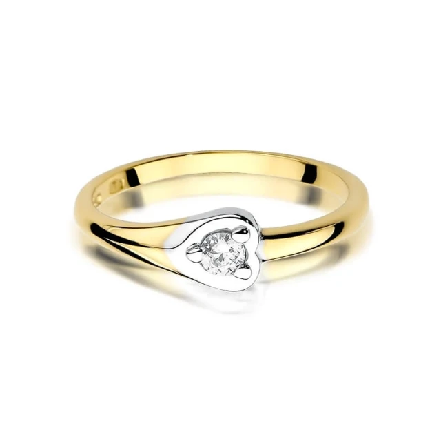 Gold Ring 585 mit Diamant Diamant Diamant 0.10ct