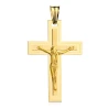 ⭐ Krzyżyk złoty z Jezusem zdobiony satynowaniem ♥ Ergold