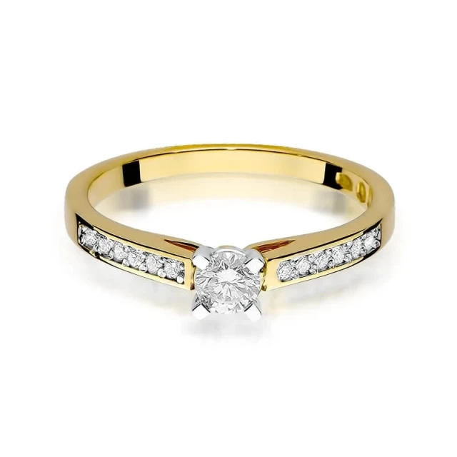 Gold Ring 585 mit Diamant Diamant Diamant 0.36ct