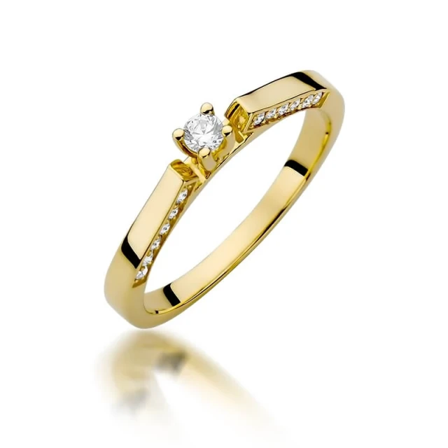 Gold Ring 585 mit Diamant Diamant Diamant 0.28ct