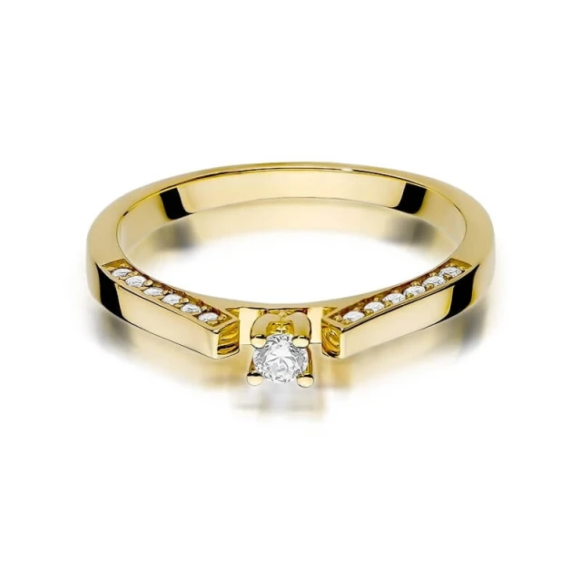 Gold Ring 585 mit Diamant Diamant Diamant 0.28ct