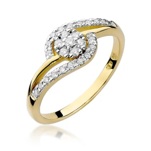 Złoty pierścionek z diamentem EY-184 0,17ct