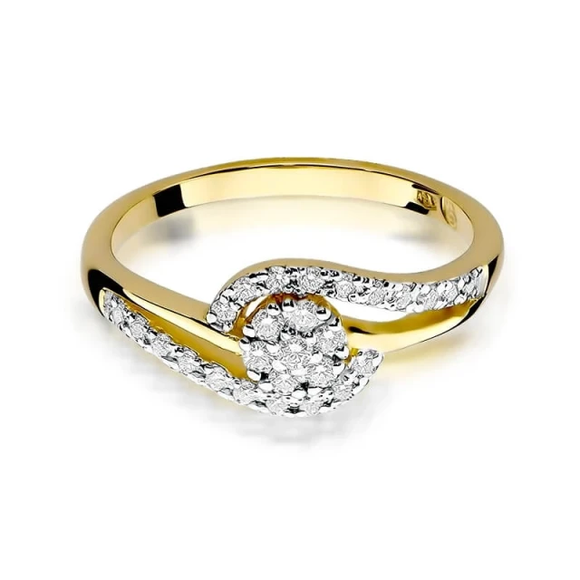 Gold Ring 585 mit Diamant Diamant Diamant 0.17ct