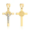 ⭐ Krzyżyk złoty benedyktyński w dwóch kolorach złota ♥ Ergold
