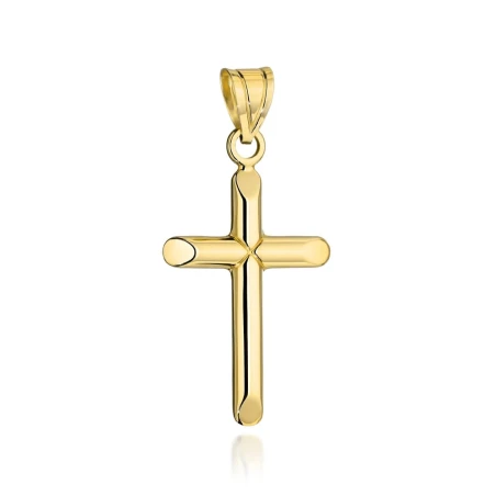 Krzyżyk złoty z ozdobnymi ramionami