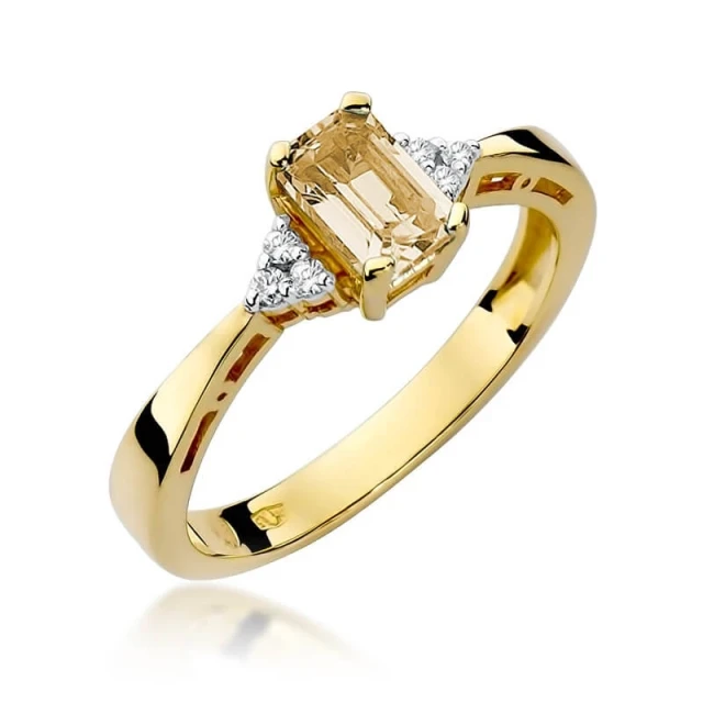 Gold Ring 585 mit Zitronendiamant 0,60ct
