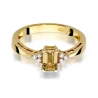 Złoty pierścionek z diamentem EY-2 cytryn