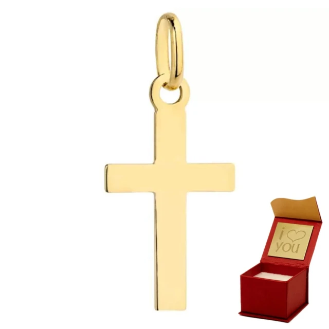 Krzyżyk złoty gładki prosty