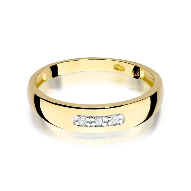 Gold Ring 585 mit Diamant Diamant Diamant 0.05ct