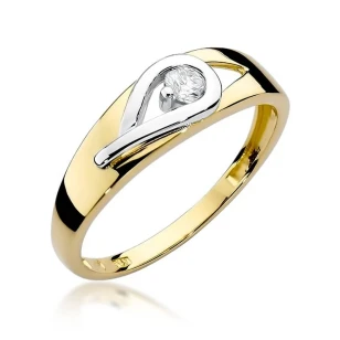 Złoty pierścionek z diamentem EY-253 0,12ct