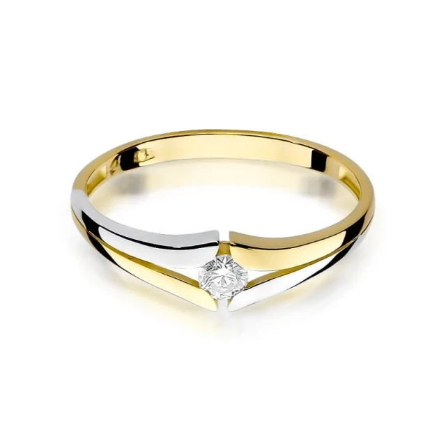 Gold Ring 585 mit Diamant Diamant Diamant 0.10ct