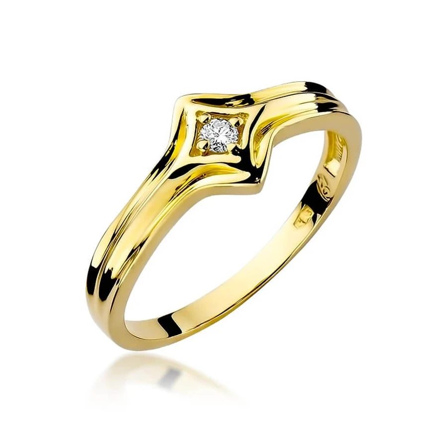 Złoty pierścionek z diamentem EY-29 0,05ct