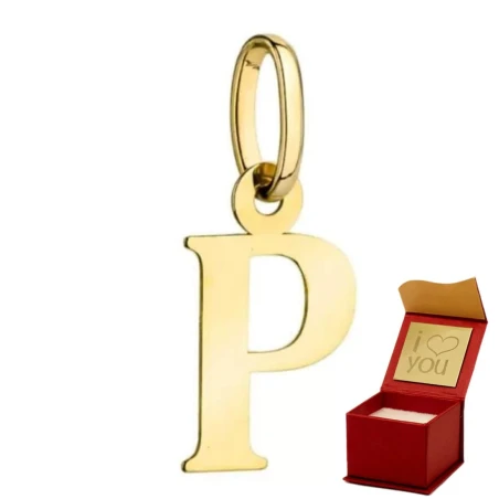 Zawieszka złota literka P