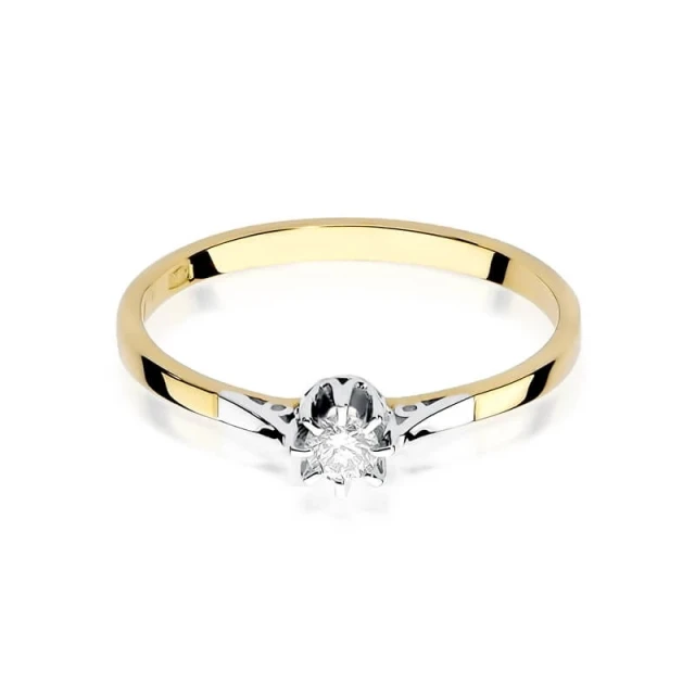 Gold Ring 585 mit Diamant Diamant Diamant 0.08ct