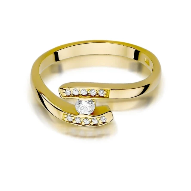 Gold Ring 585 mit Diamant Diamant Diamant 0.19ct