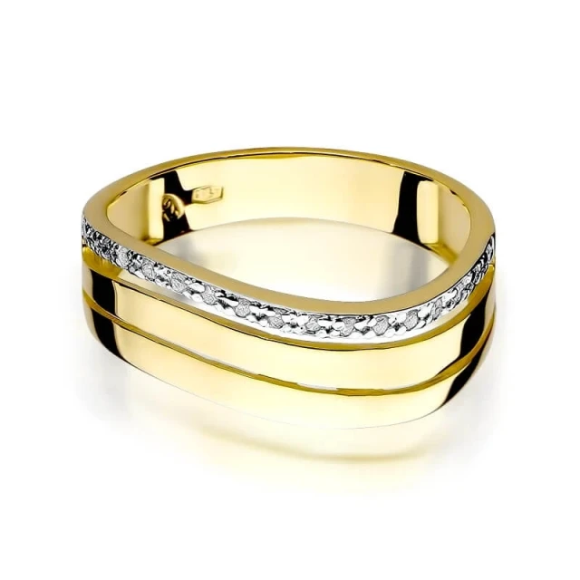 Gold Ring 585 mit Diamant Diamant Diamant 0.09ct