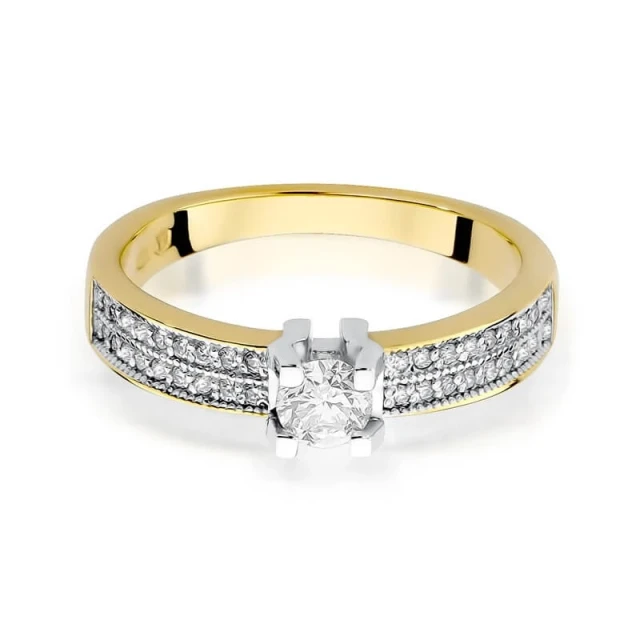 Gold Ring 585 mit Diamant Diamant Diamant 0.48ct