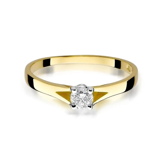 Gold Ring 585 mit Diamant Diamant Diamant 0.20ct