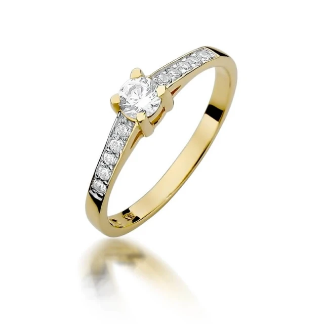 Gold Ring 585 mit Diamant Diamant Diamant 0.30ct