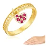 Goldener Ring Hängendes Herz Schwarz P1.968c| ergold